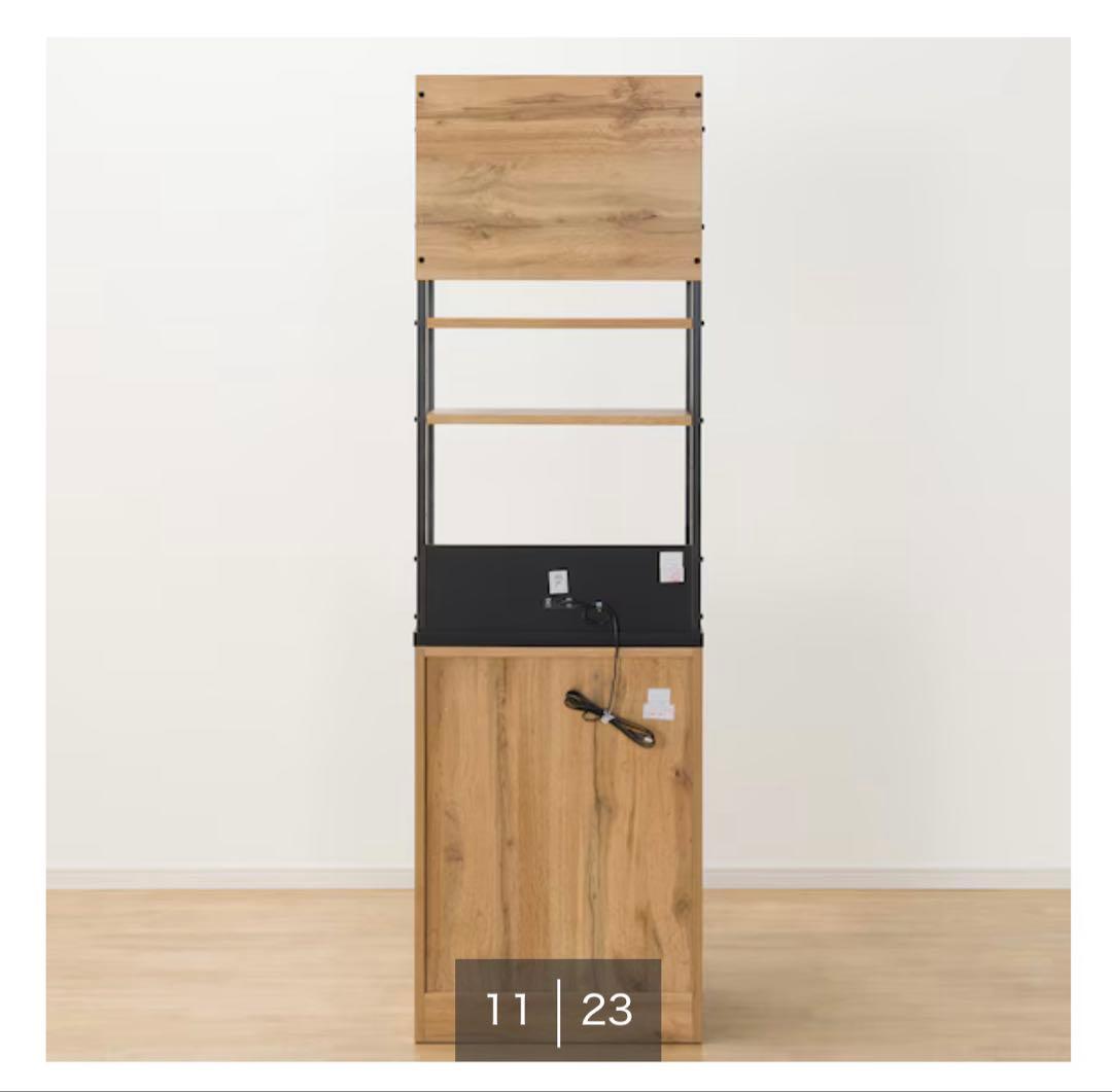 【ニトリ】レンジボード(IM301 60OP LBR) ライトブラウン幅60cm