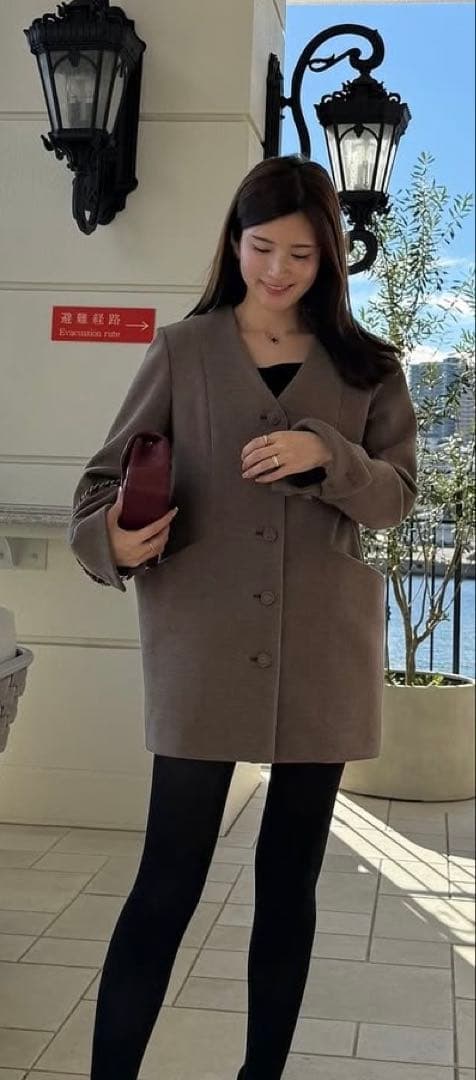 2点セット★メゾンドドルチェnoble jacket/brown &ファーコート