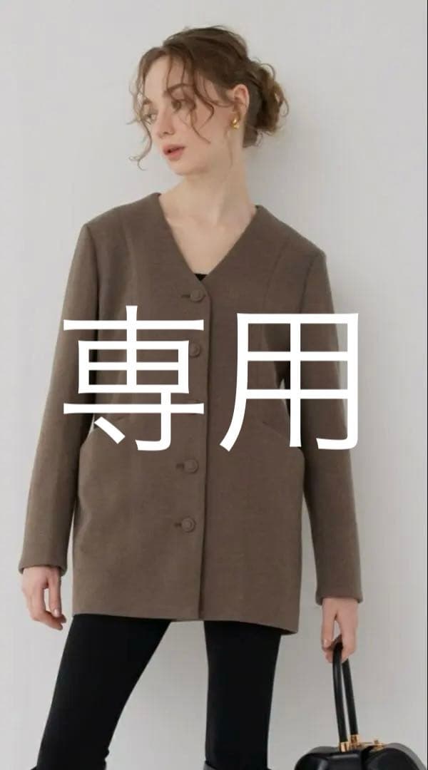 2点セット★メゾンドドルチェnoble jacket/brown &ファーコート