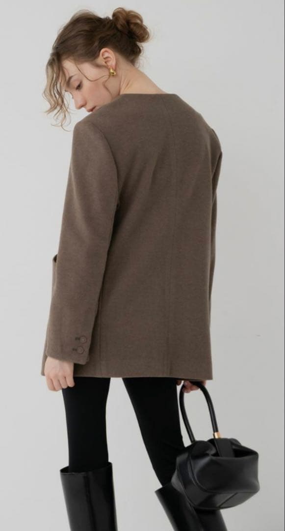 2点セット★メゾンドドルチェnoble jacket/brown &ファーコート