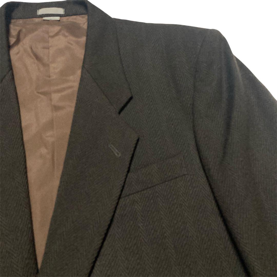 INTERMEZZO ツイードセットアップダークブラウン　ダーバン　ヘリンボーン