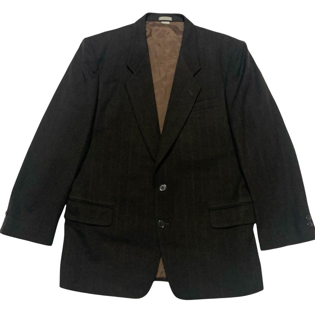 INTERMEZZO ツイードセットアップダークブラウン　ダーバン　ヘリンボーン