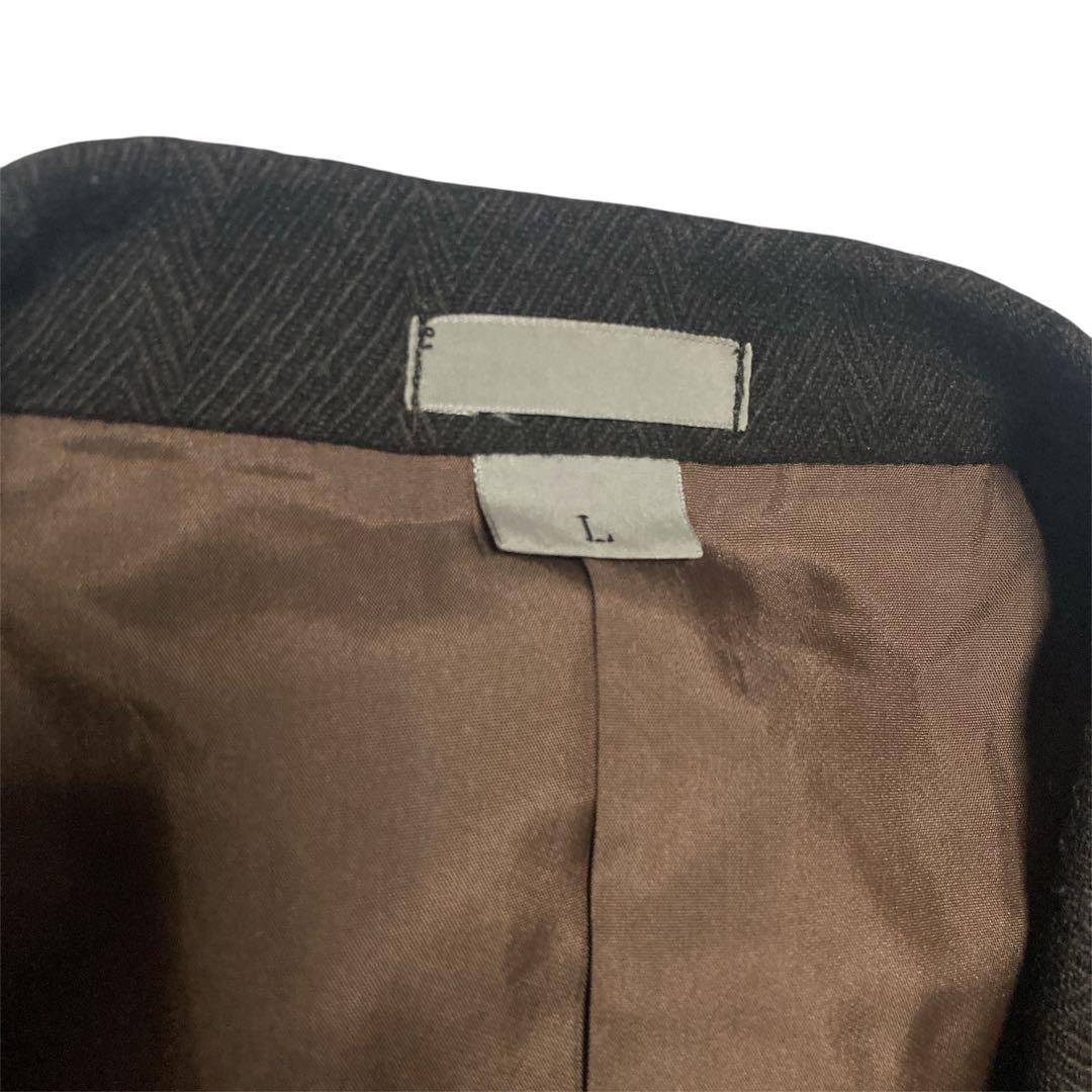 INTERMEZZO ツイードセットアップダークブラウン　ダーバン　ヘリンボーン