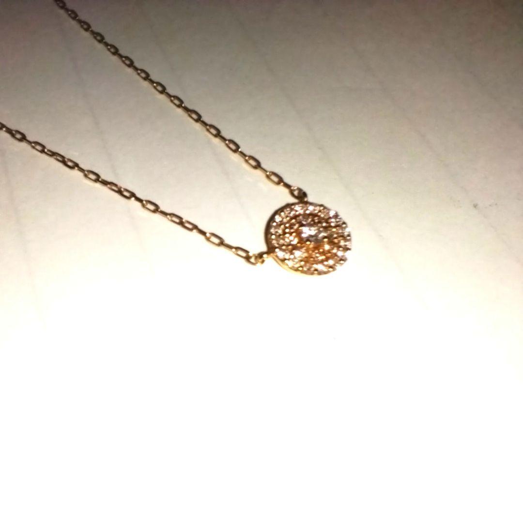 EAU DOUCE4℃　750　サークルネックレス　装飾ダイヤモンド