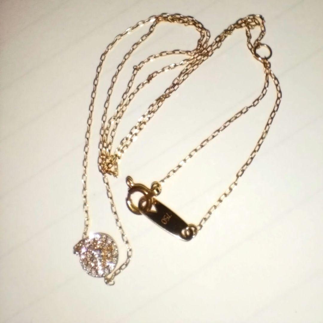 EAU DOUCE4℃　750　サークルネックレス　装飾ダイヤモンド