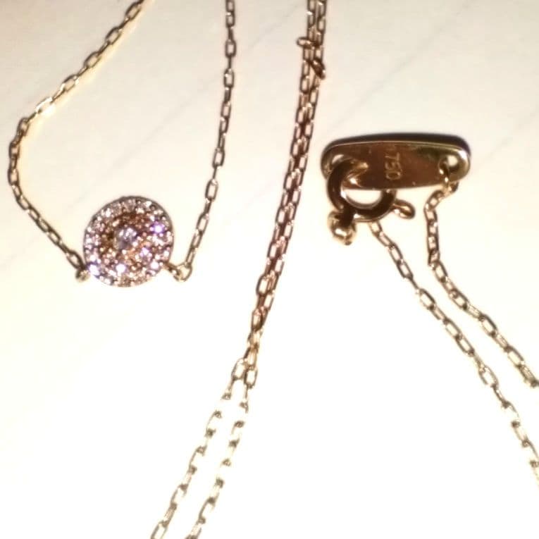 EAU DOUCE4℃　750　サークルネックレス　装飾ダイヤモンド