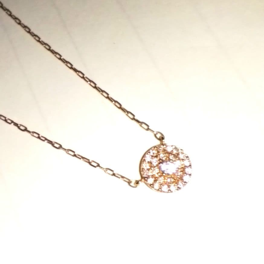 EAU DOUCE4℃　750　サークルネックレス　装飾ダイヤモンド