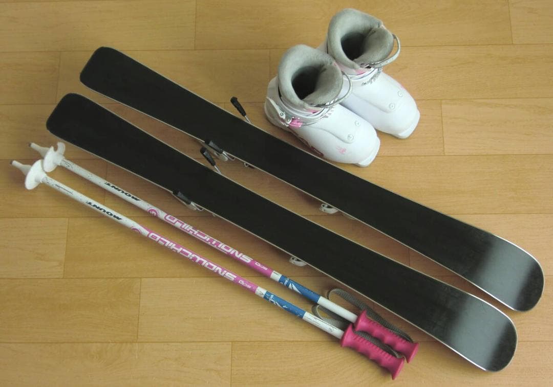 ■■送料無料■XERES■子供用スキーセット■90/17.5■WAX済■女の子■