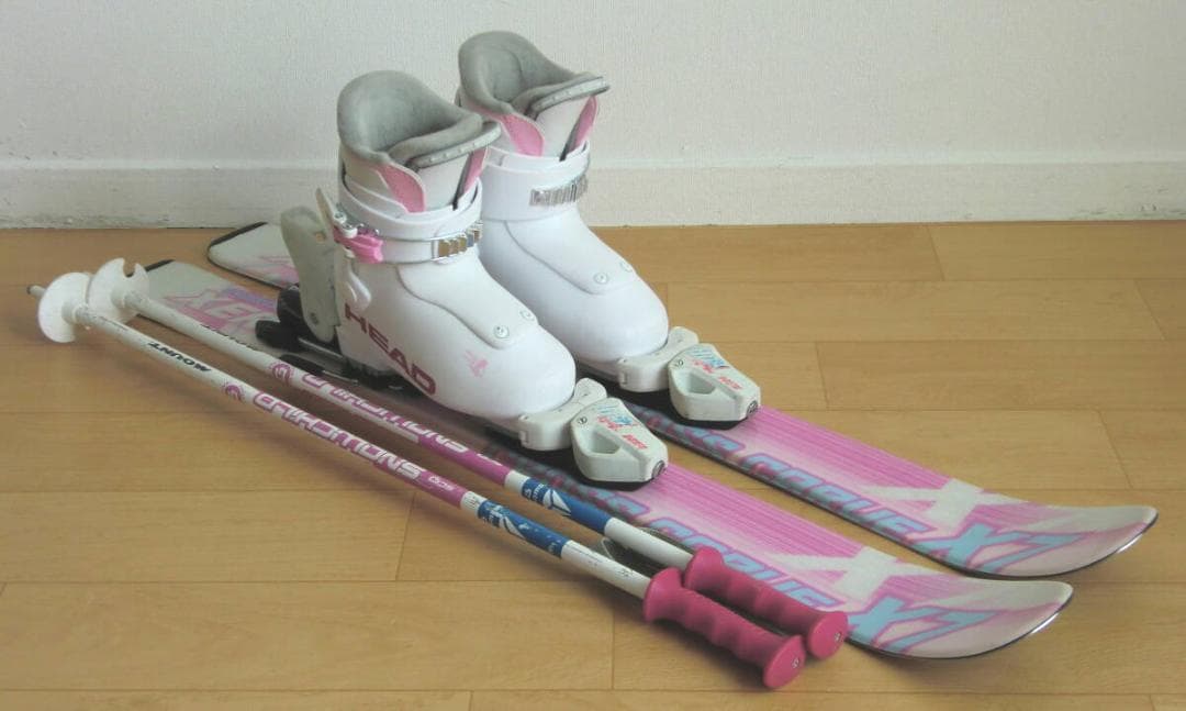 ■■送料無料■XERES■子供用スキーセット■90/17.5■WAX済■女の子■
