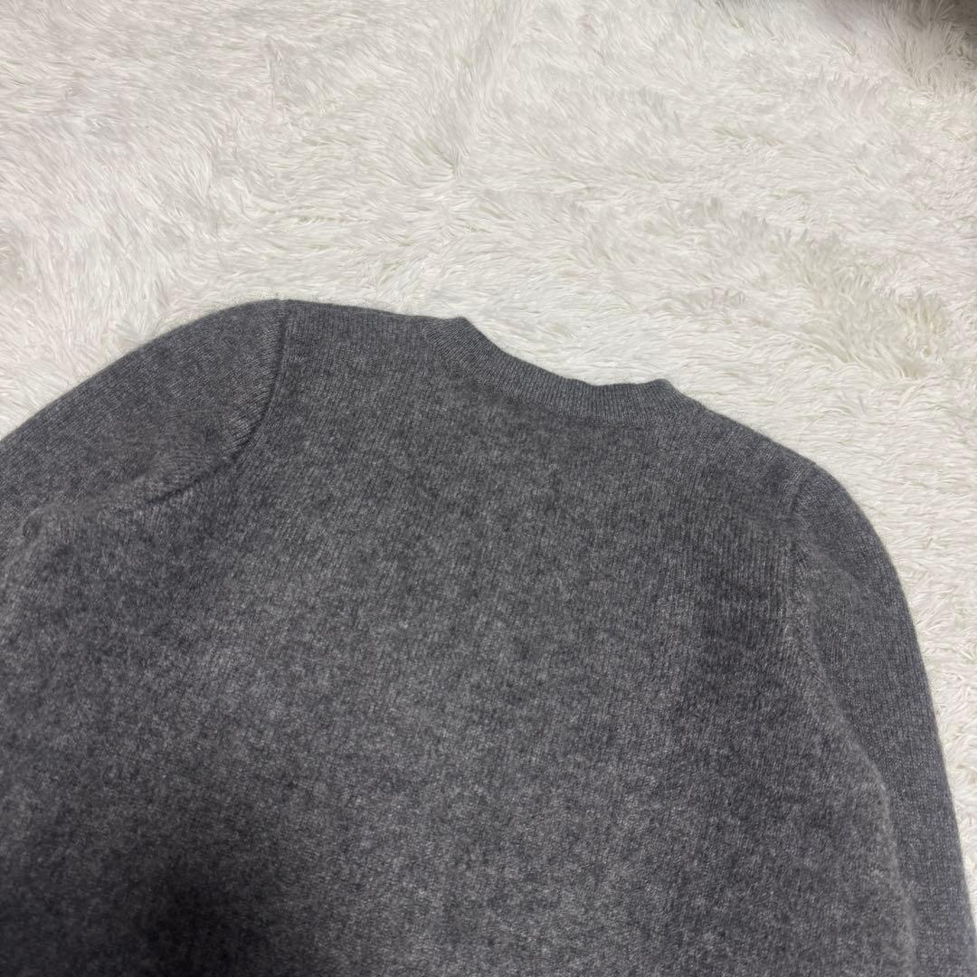 美品 anuans カシミヤブレンドノーカラーニットジャケット 定価2.2