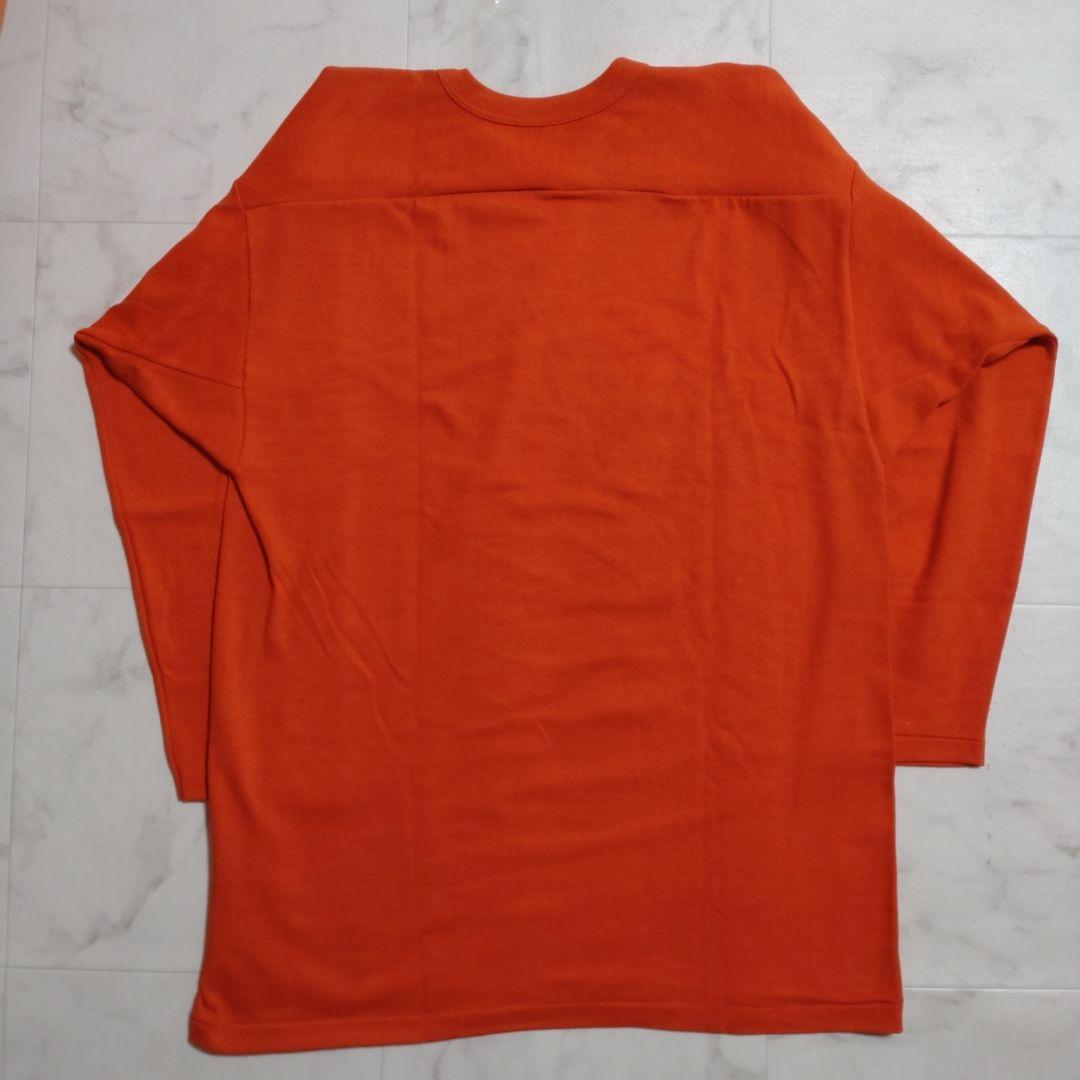 Russell Athletic 金タグ フットボールTシャツ オレンジ