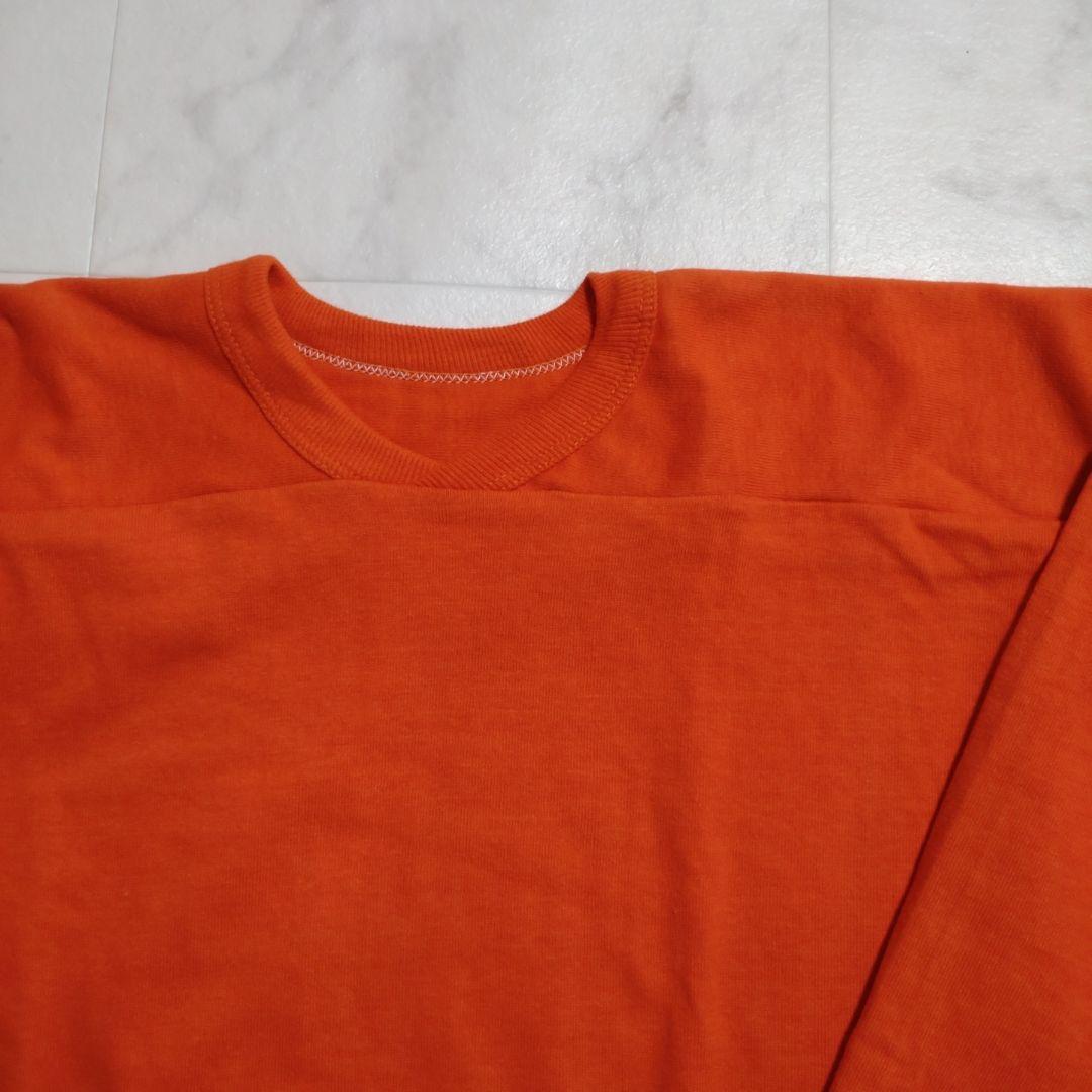 Russell Athletic 金タグ フットボールTシャツ オレンジ