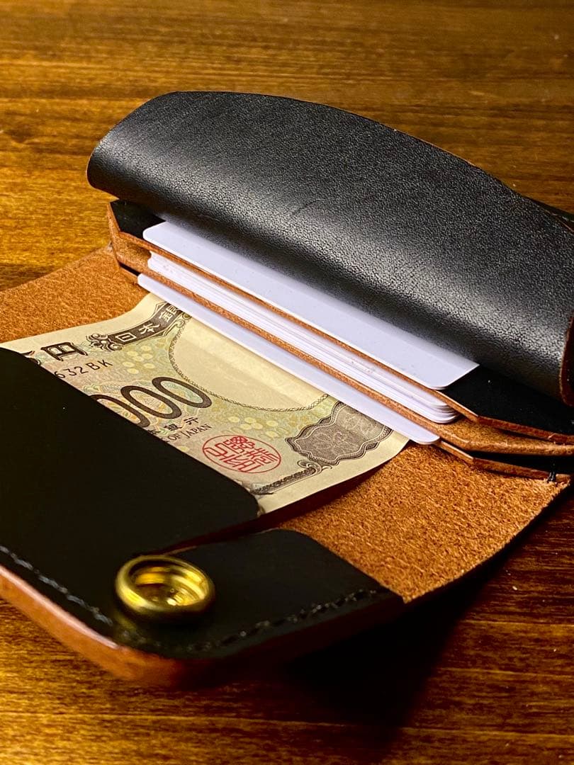 トラッカーウォレット ミドル/本革/茶芯/真鍮/財布/革財布