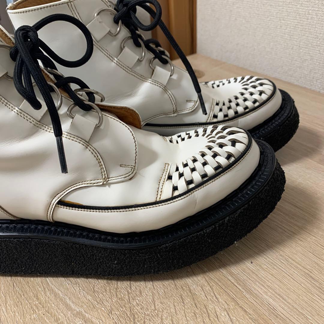 おすすめ品e coxハイカットラバーソール(UK6)ホワイト(中古品)