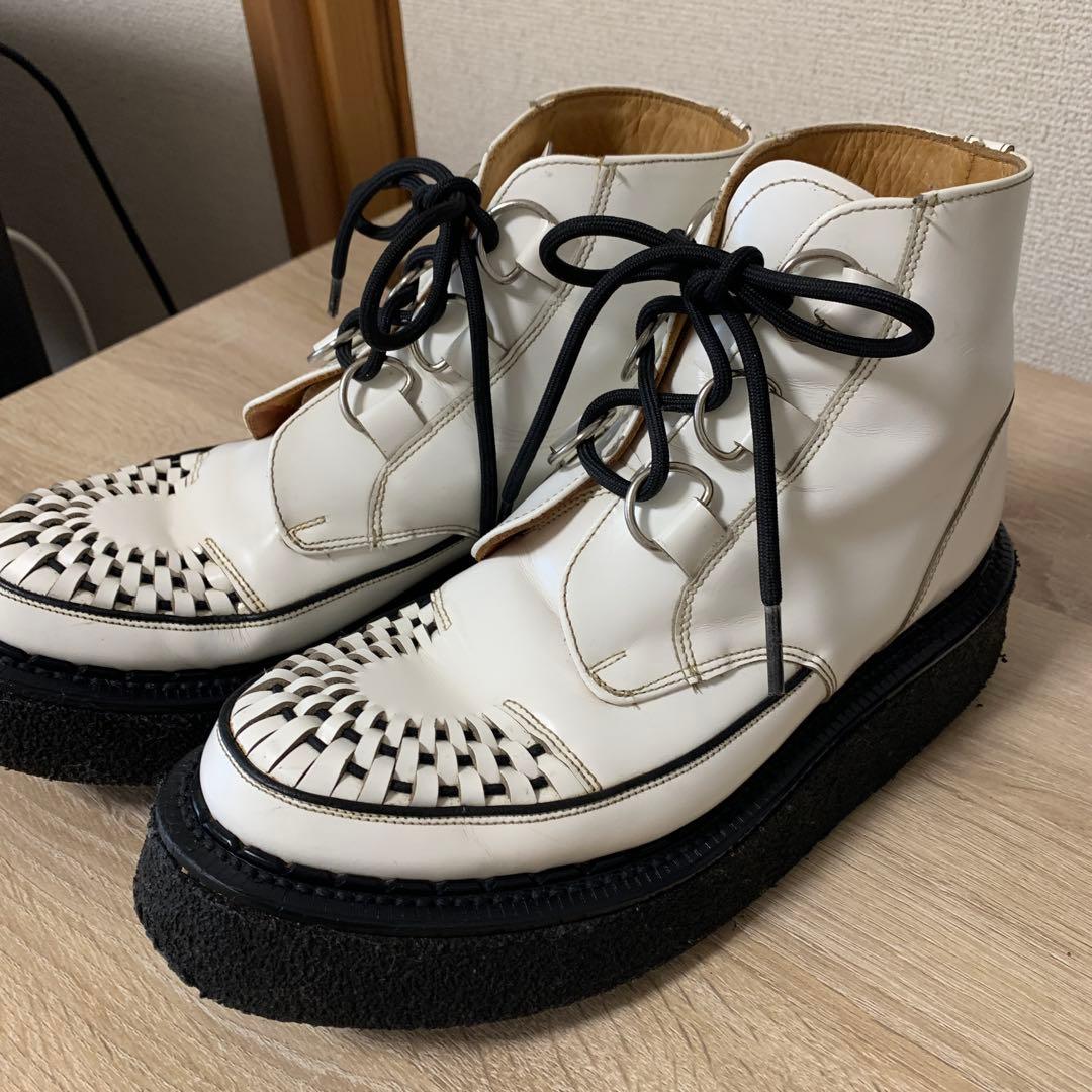 おすすめ品e coxハイカットラバーソール(UK6)ホワイト(中古品)