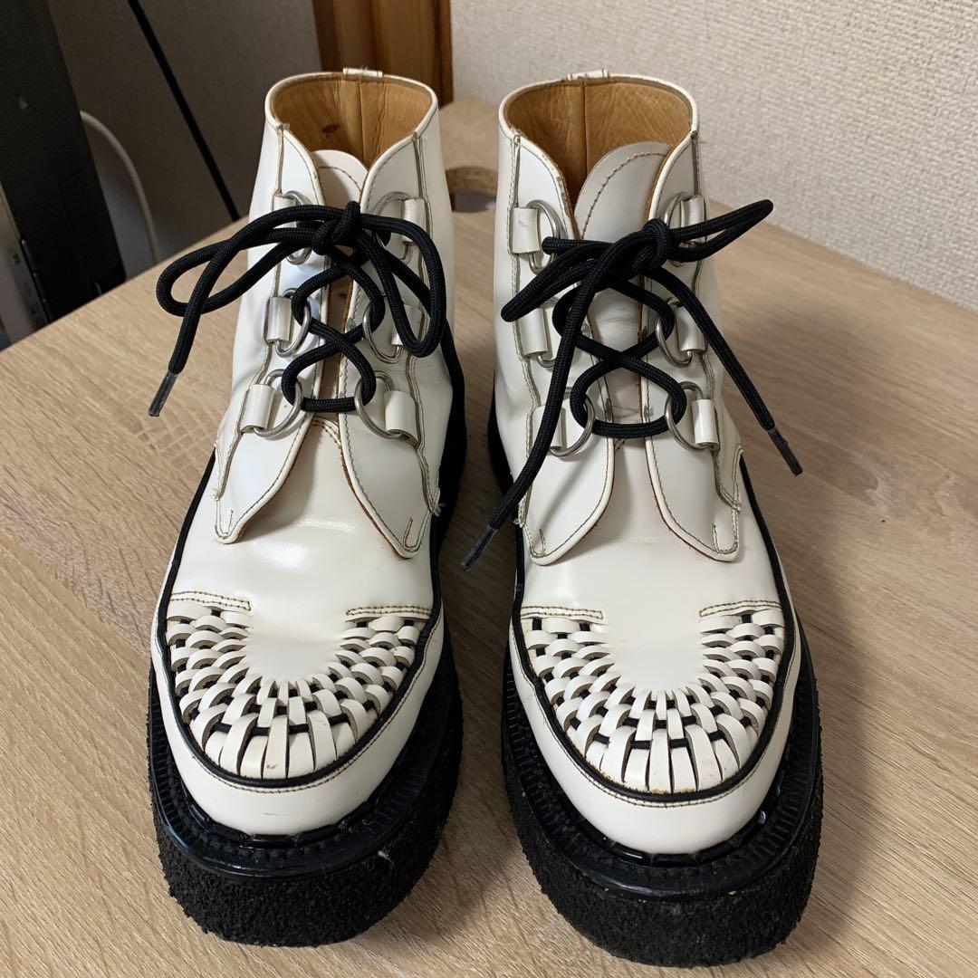 おすすめ品e coxハイカットラバーソール(UK6)ホワイト(中古品)