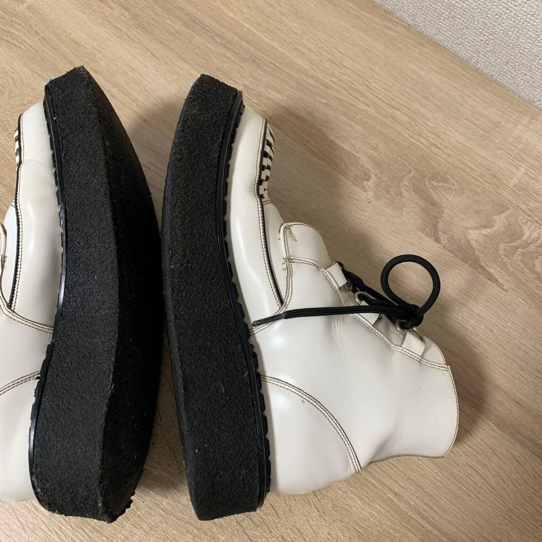 おすすめ品e coxハイカットラバーソール(UK6)ホワイト(中古品)