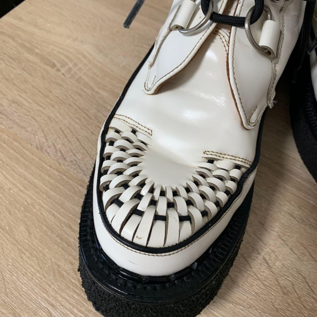 おすすめ品e coxハイカットラバーソール(UK6)ホワイト(中古品)