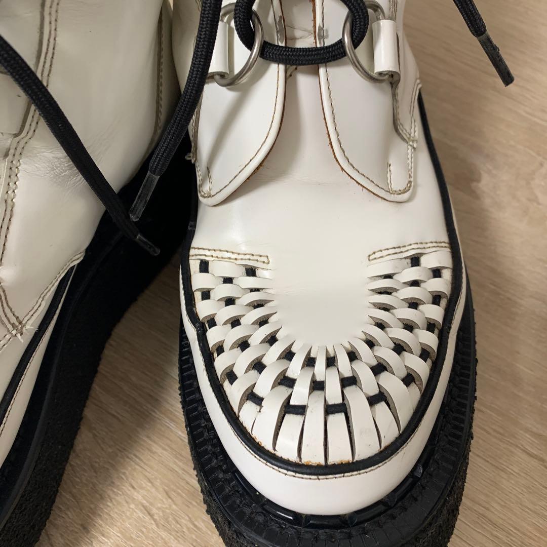 おすすめ品e coxハイカットラバーソール(UK6)ホワイト(中古品)