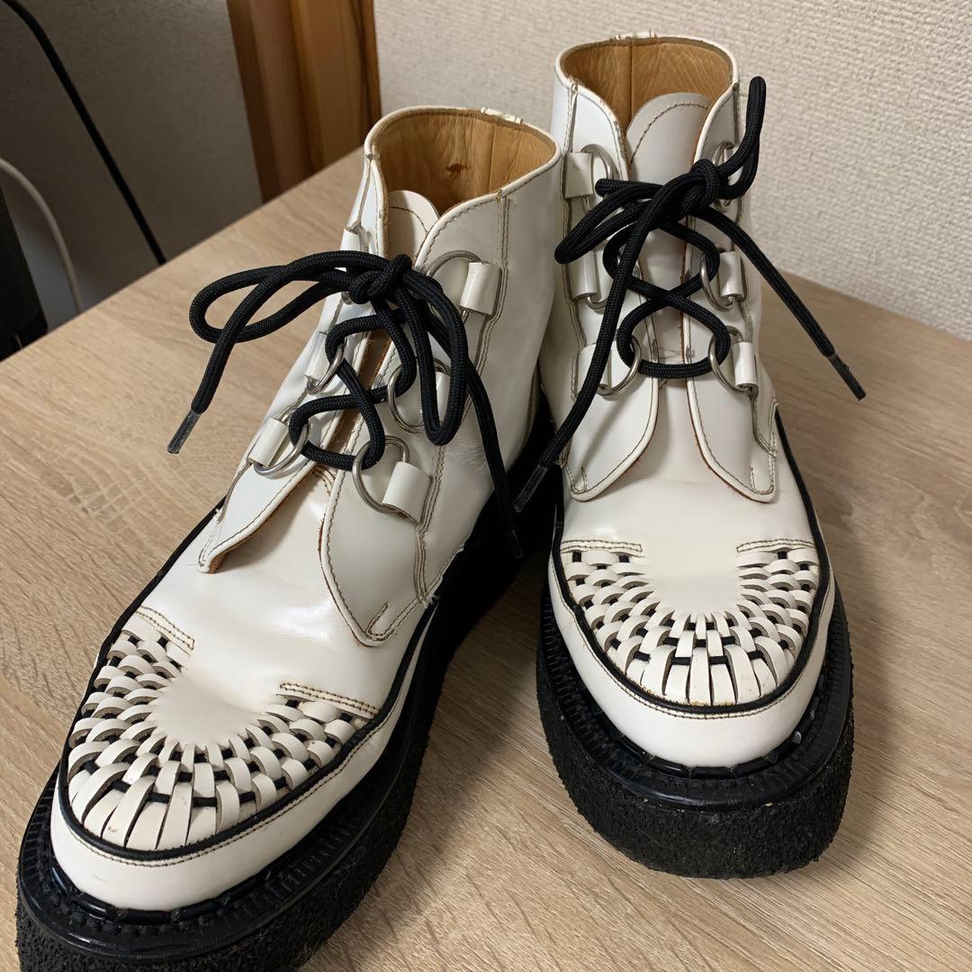 おすすめ品e coxハイカットラバーソール(UK6)ホワイト(中古品)