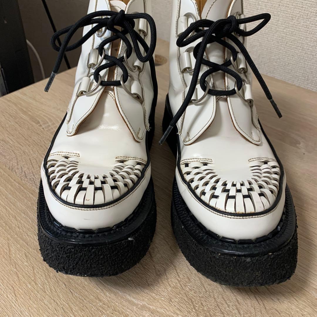 おすすめ品e coxハイカットラバーソール(UK6)ホワイト(中古品)