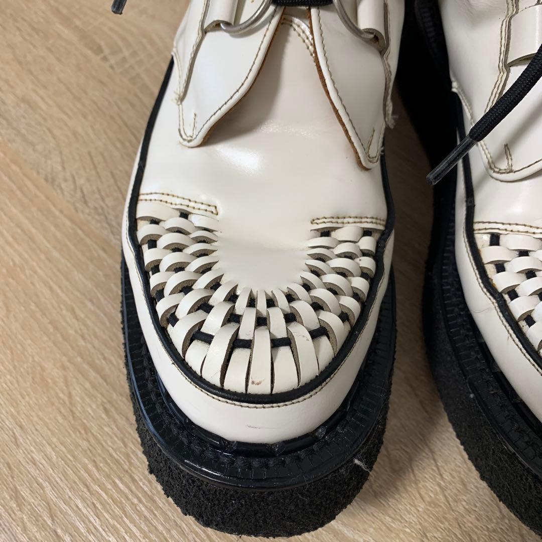 おすすめ品e coxハイカットラバーソール(UK6)ホワイト(中古品)