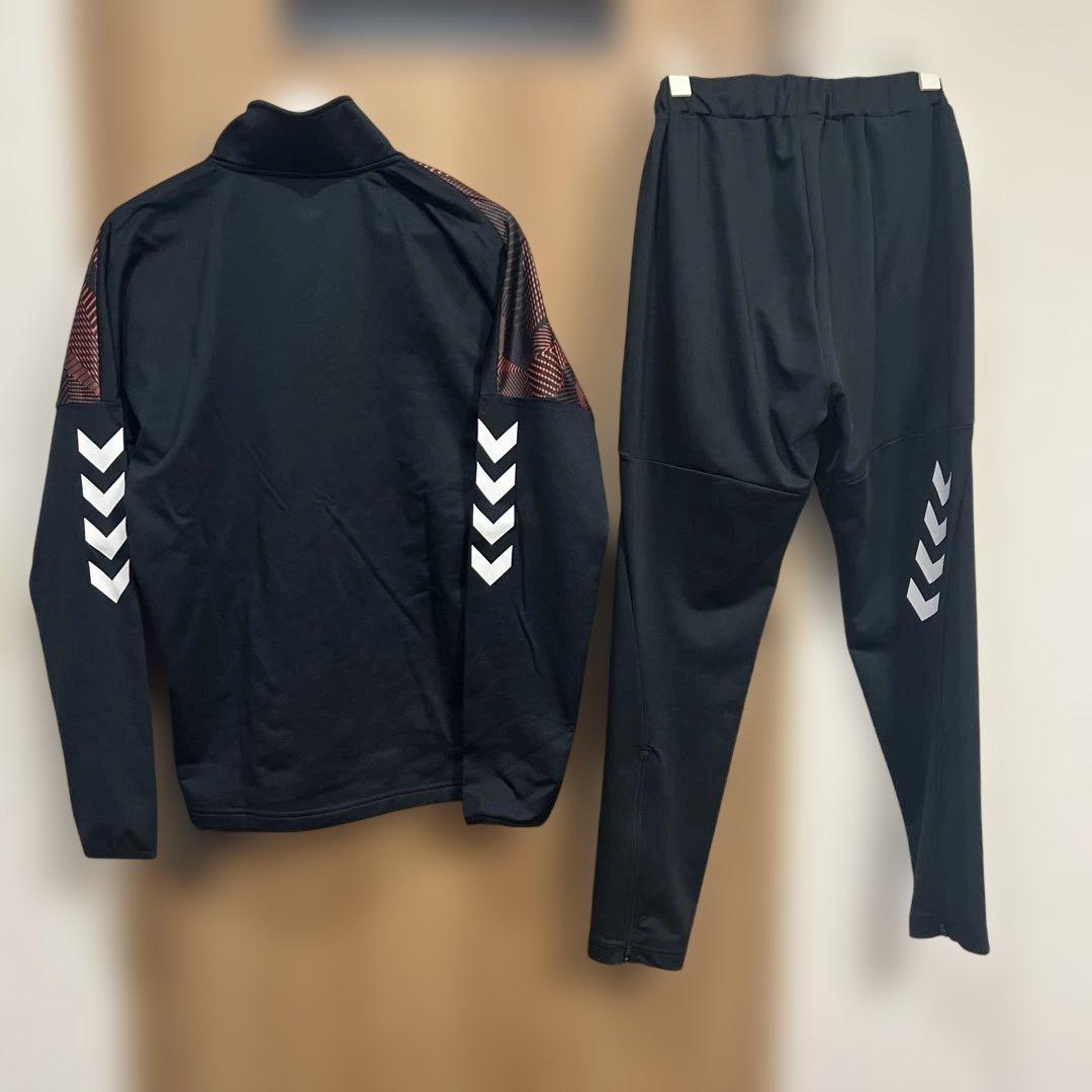 hummel ジャージ セット 黒/レッド size M