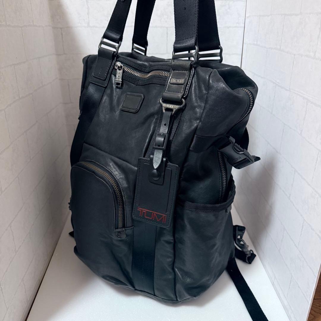 希少 トゥミ アルファブラボー ルジュヌ リュック オールレザー ブラック