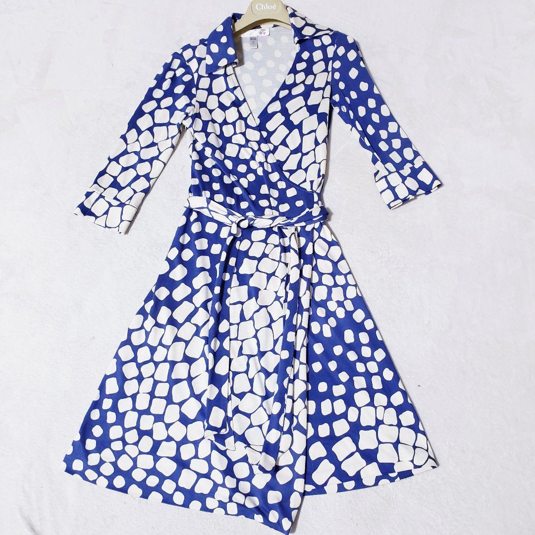 ダイアンフォンファステンバーグ　ラップドレス　ロングワンピース