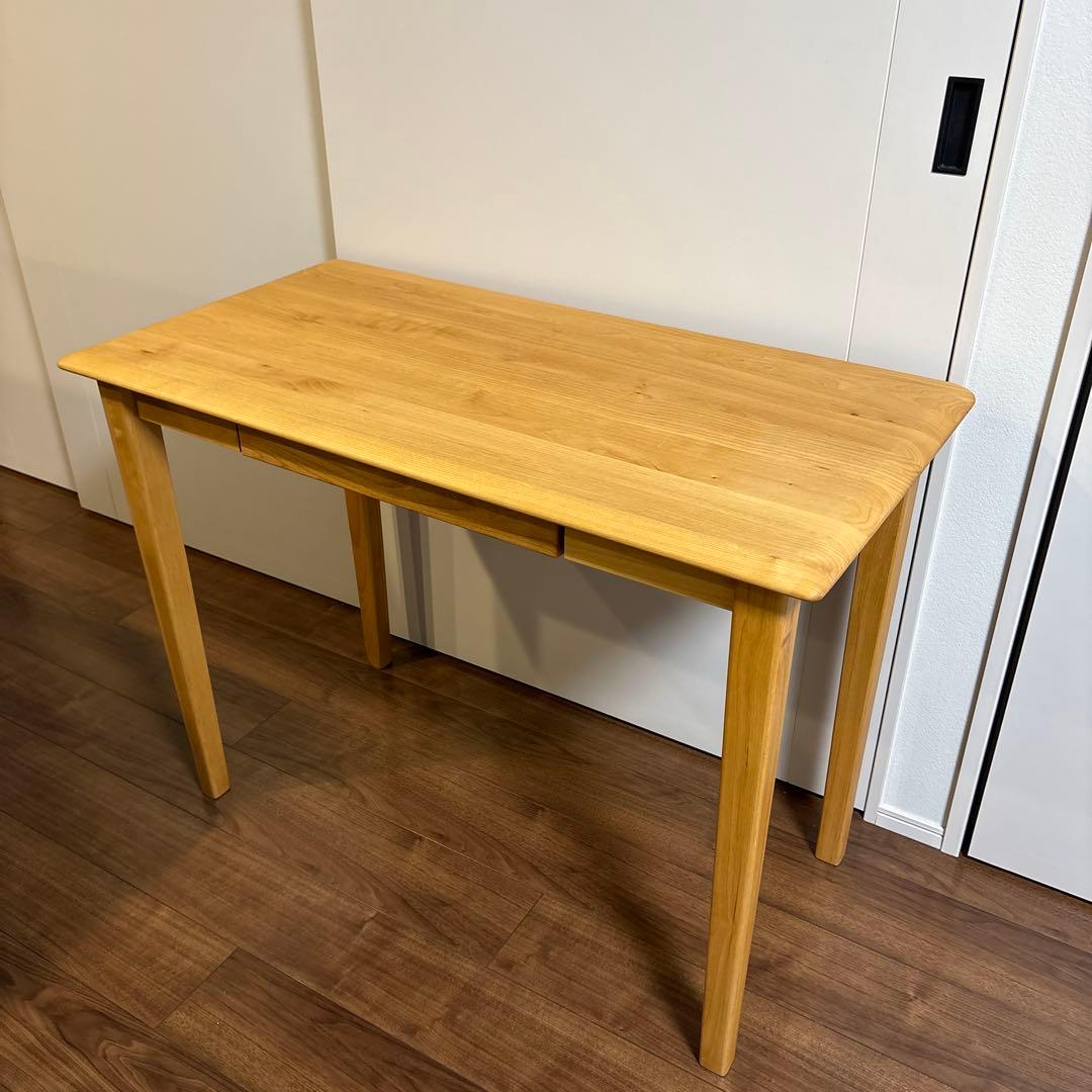 ISSEIKI 一世紀　ナチュラルウッドデスク 引き出し付き