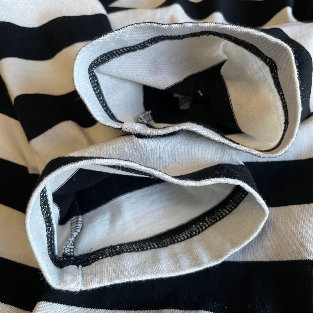 【美品 日本製】COGTHEBIGSMOKE 長袖ポロシャツ 白黒 ボーダー