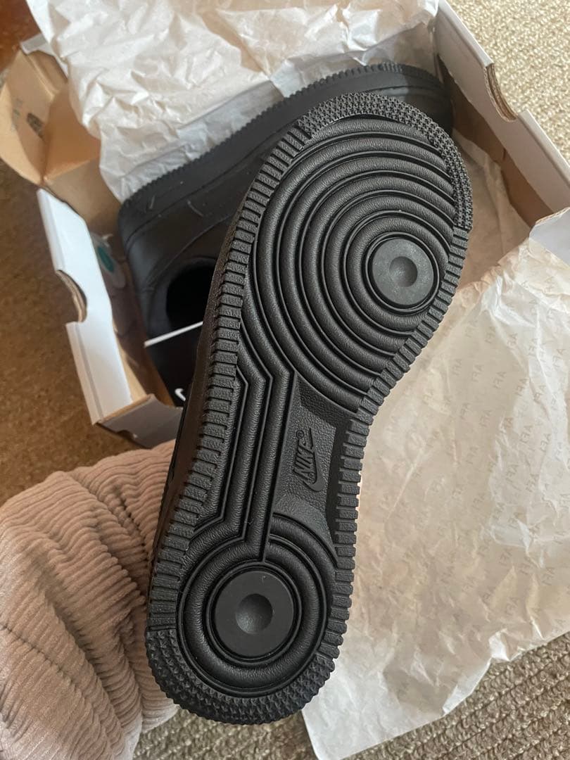 NIKE AIR FORCE 1 '07 BLACK/BLACK 23センチ