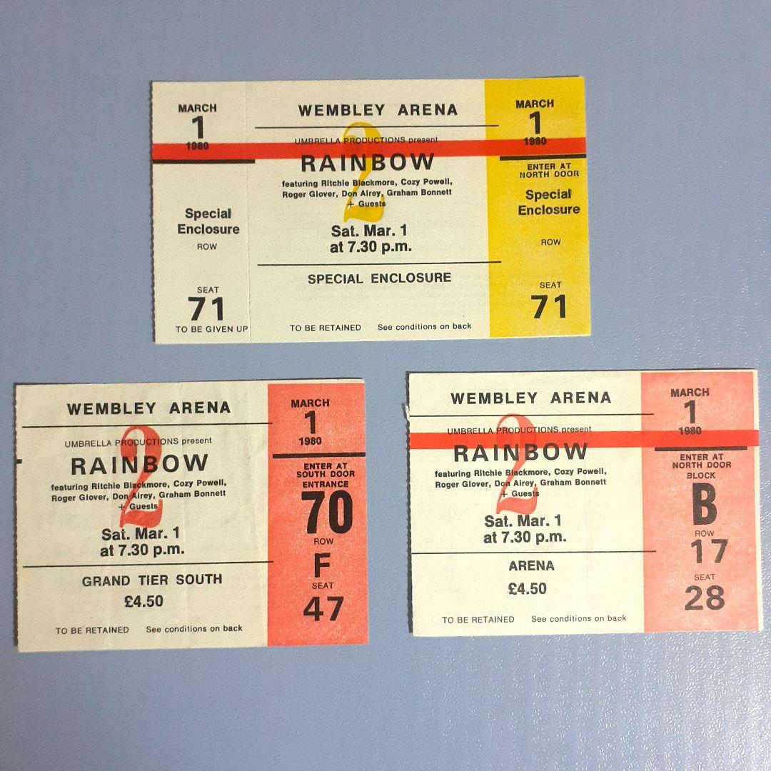 Rainbow / レインボー　チケット半券3種