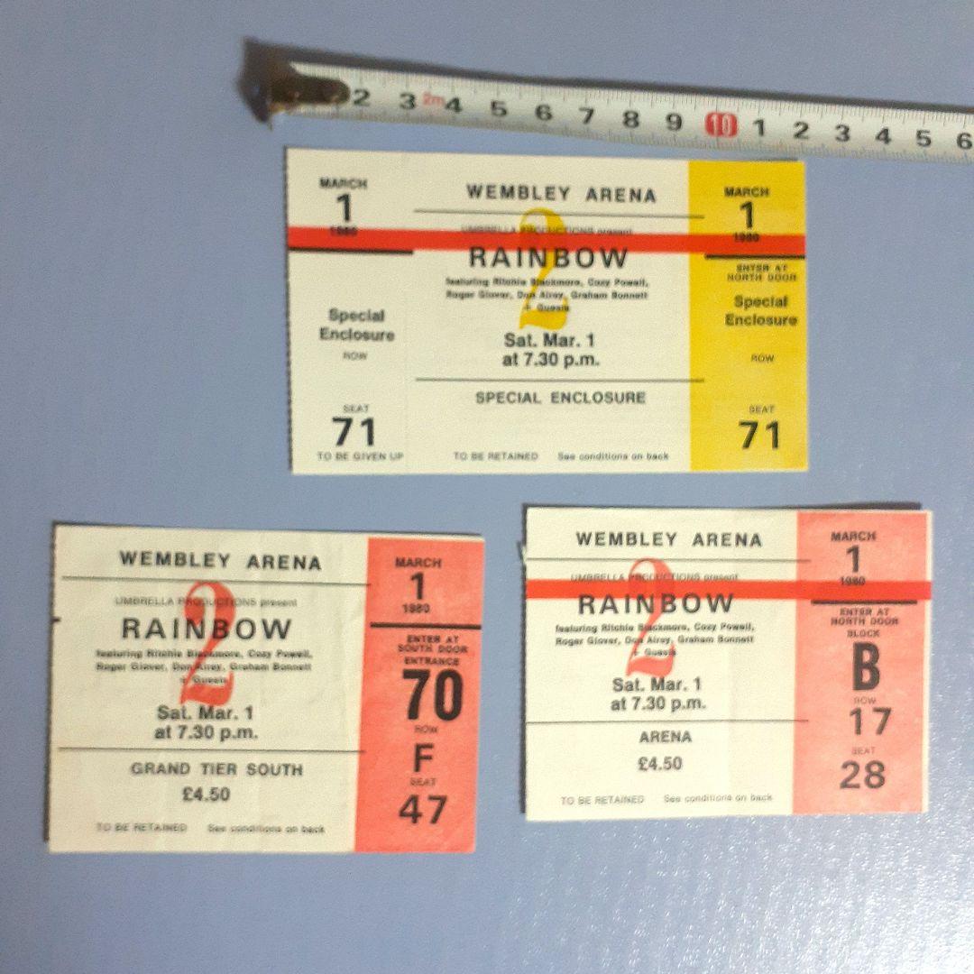 Rainbow / レインボー　チケット半券3種