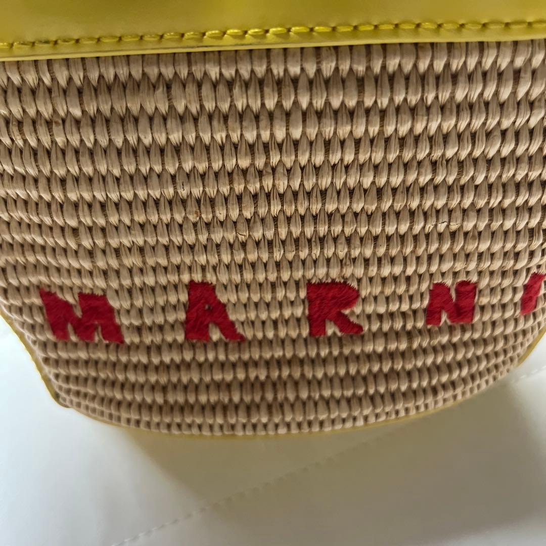 マルニ　かごバッグ　イエロー