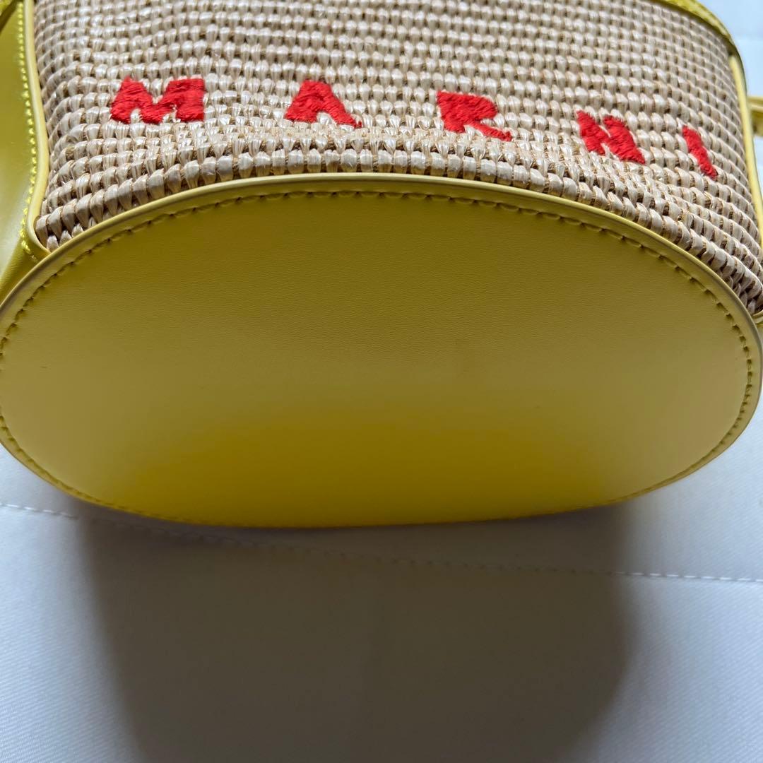 マルニ　かごバッグ　イエロー