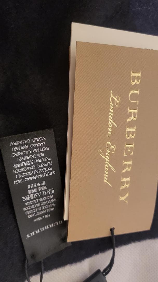最終值下 Burberry 正規品 カシミヤ100% ITALY