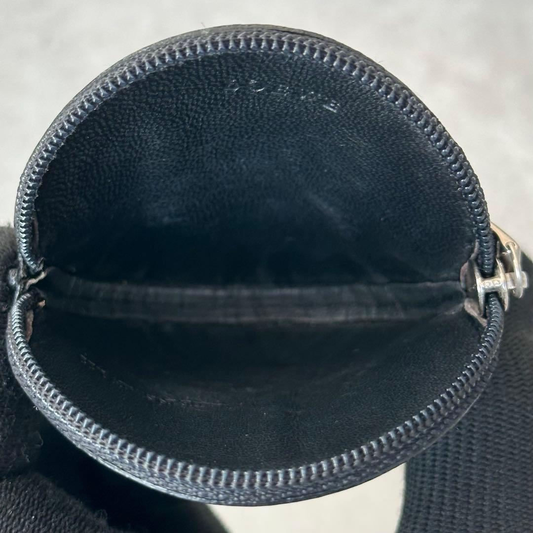 LOEWE アナグラム　ラウンド　ケース　本革レザー　黒
