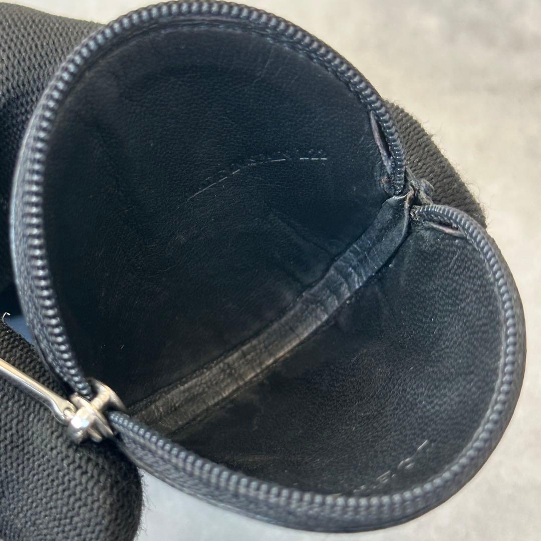 LOEWE アナグラム　ラウンド　ケース　本革レザー　黒