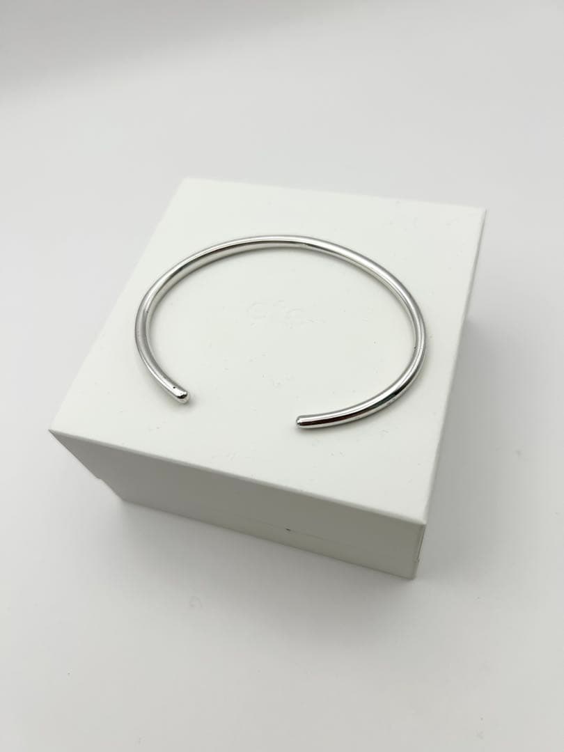 ete エテ シルバー バングル 925 刻印あり シンプル ブレスレット 美品