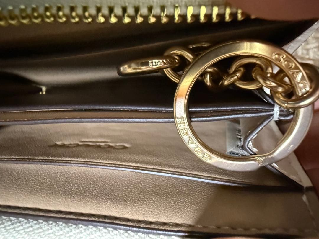 COACH 花柄 レザー キーケース