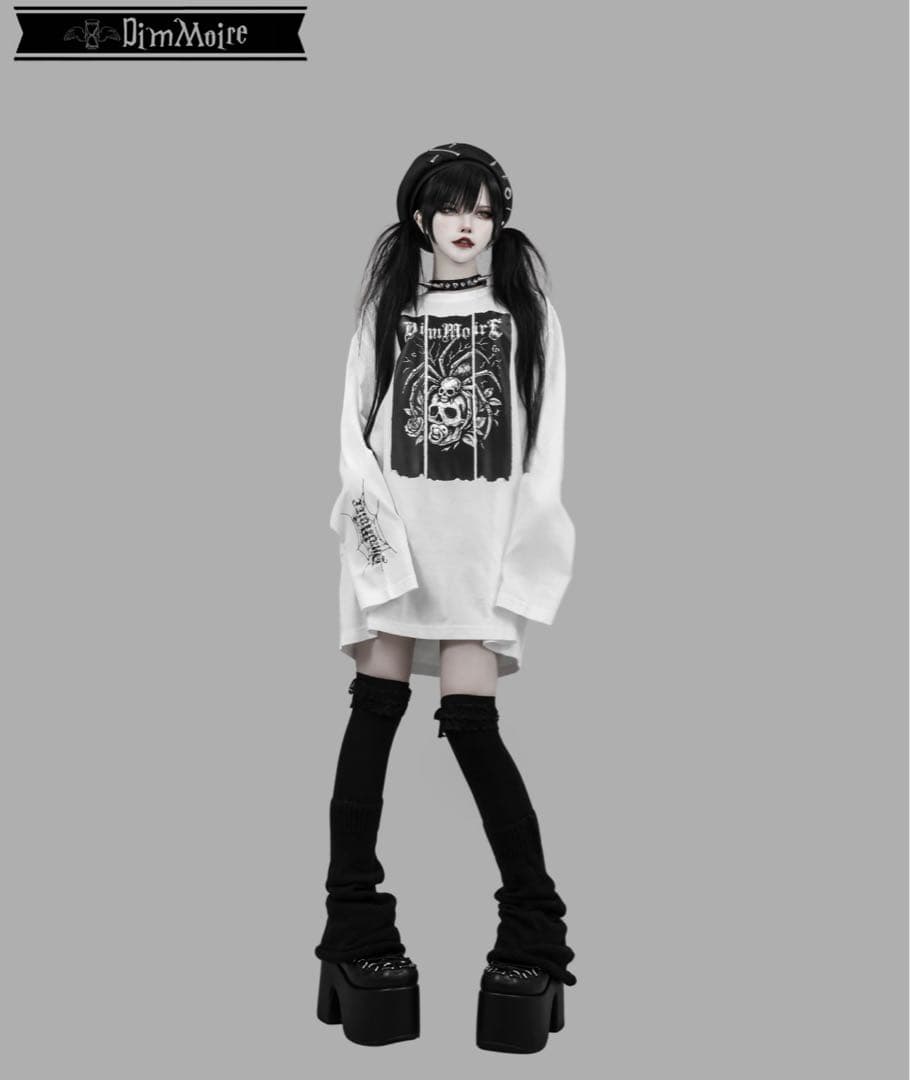 DimMoire Webbed Lullaby ロンT【White】
