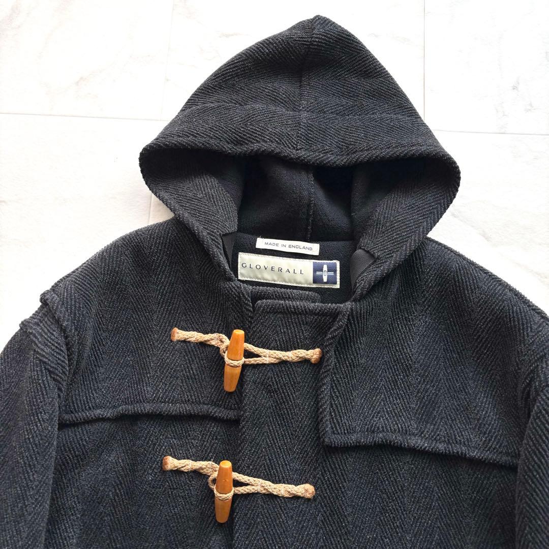 グローバーオール モンティ ダッフルコート ヘリンボーン ムーアブルック 黒