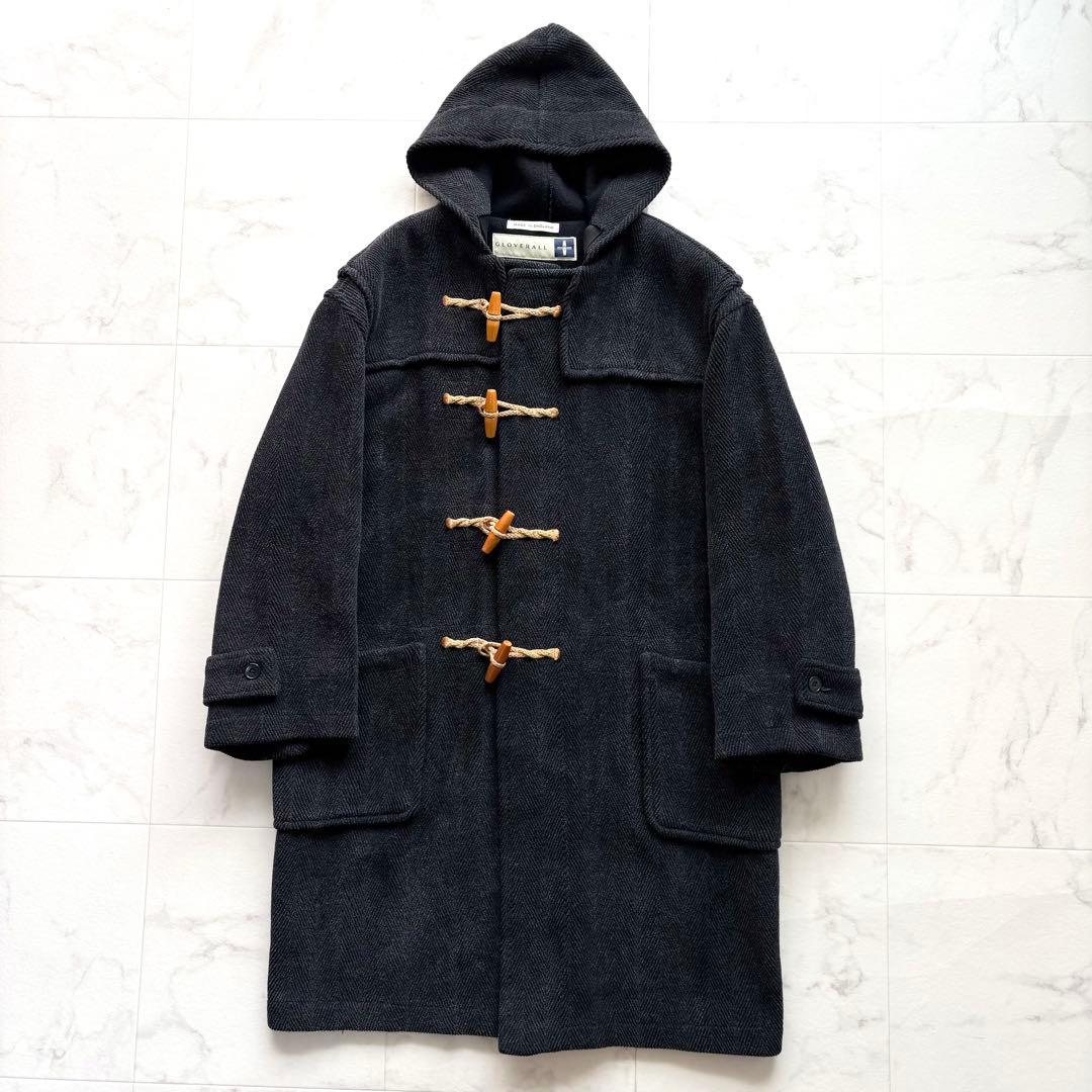 グローバーオール モンティ ダッフルコート ヘリンボーン ムーアブルック 黒
