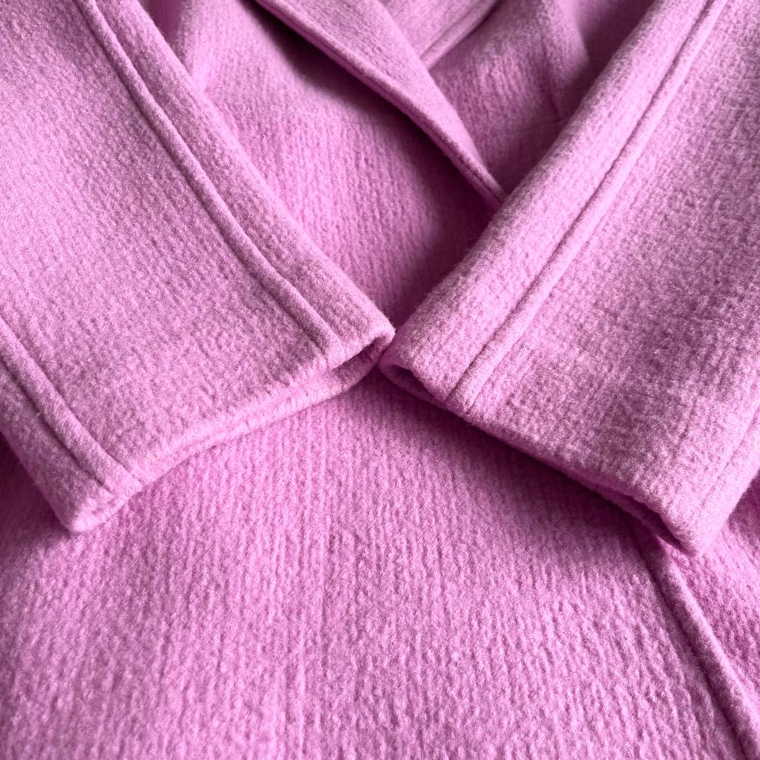 ルシェルブルー　ビッグカラーコート　ベルテッド