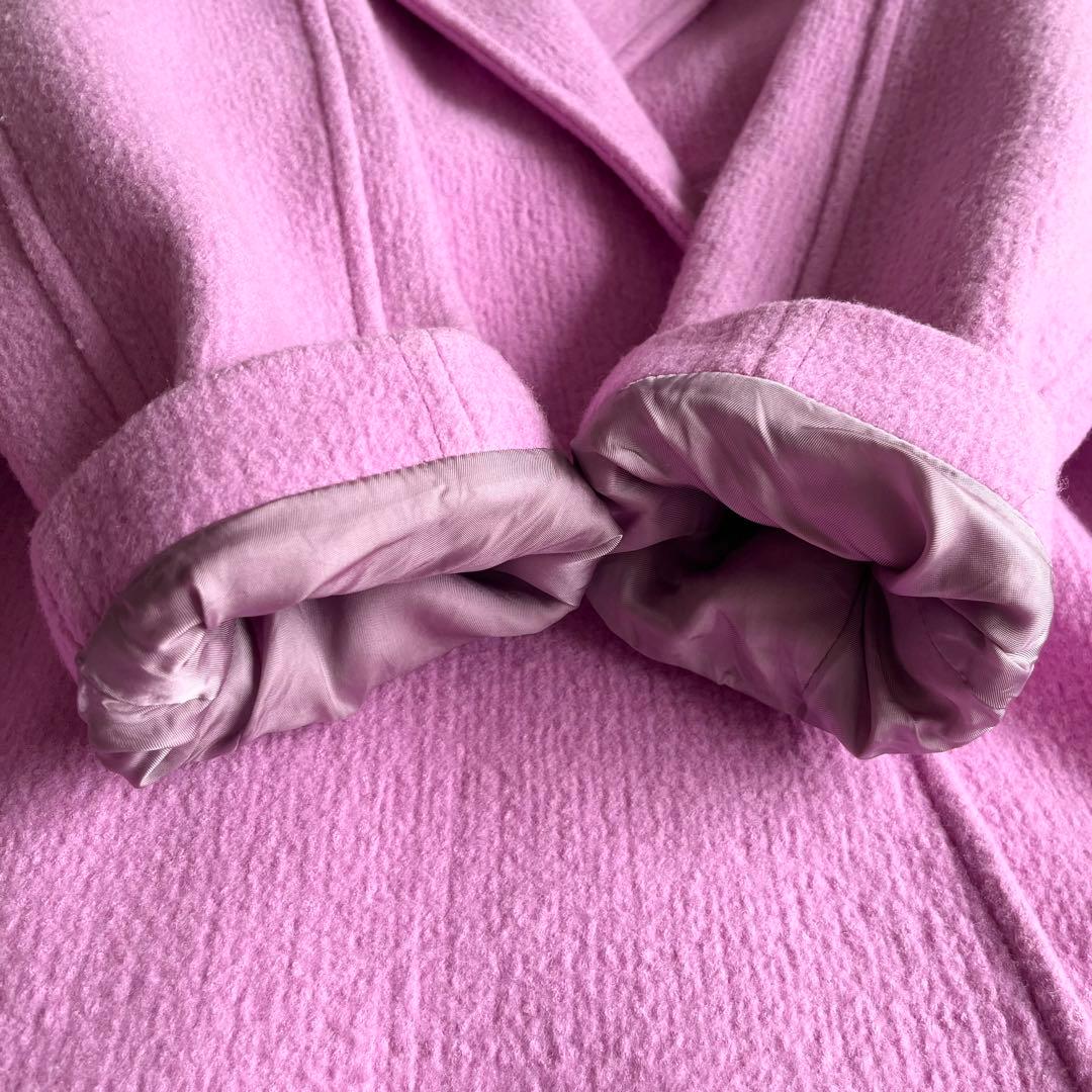 ルシェルブルー　ビッグカラーコート　ベルテッド