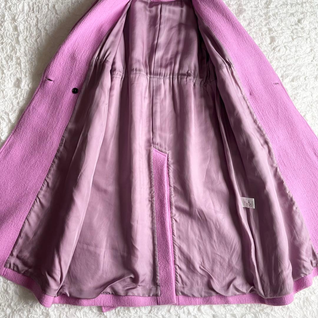 ルシェルブルー　ビッグカラーコート　ベルテッド