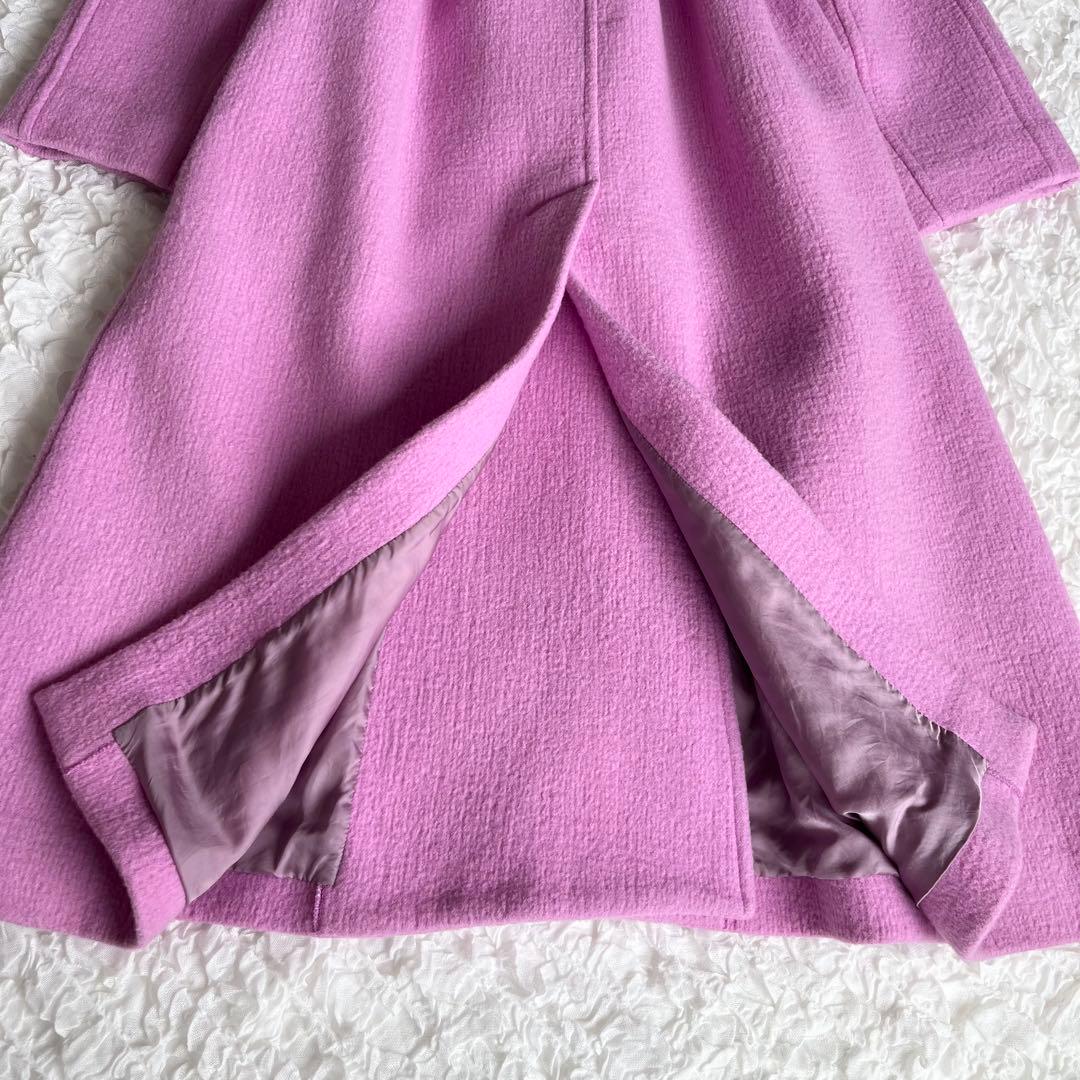 ルシェルブルー　ビッグカラーコート　ベルテッド