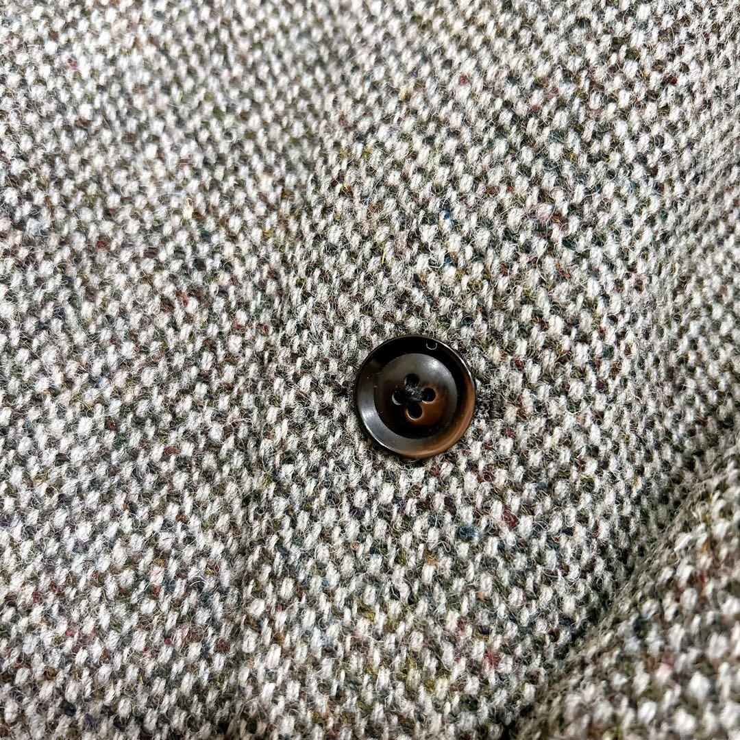 美品 ハリスツイード リスペクト テーラードジャケット ツイード 2B グレー