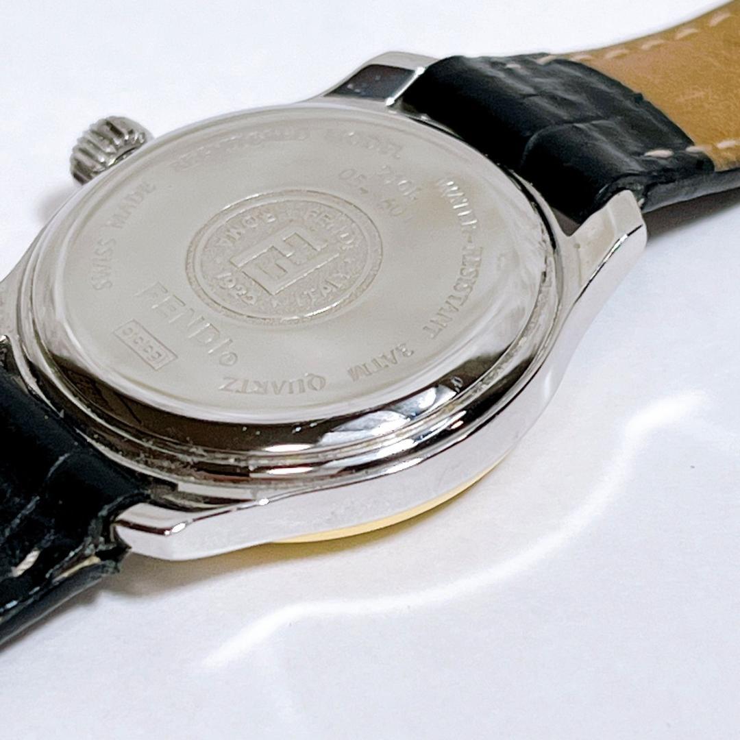 FENDI 電池交換済み　210L クォーツ デイト コンビカラー 黒文字盤